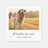 Drinken op Mij Schattig Leuk Foto Modern Hond Huwe