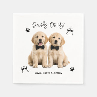 Drinken op Mij Schattig Leuk Foto Moderne Honden H Servet