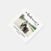 Drinken op mij | Schattigee Pet Sjabloon Hond Foto Servet (Hoek)