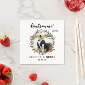 Drinken op mij | Schattigee Pet Sjabloon Hond Foto Servet (Insitu)