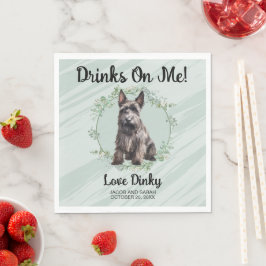 Drinken op mij! Schotse Terriër Hond Foto Servet
