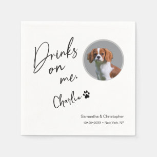 Drinken op mij Script Custom Photo Fun Wedding Servet