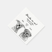 Drinken op ons 2 Pet Custom getrokken bruiloft Servet (Hoek)