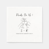 Drinken op ons chique moderne minimalistische brui servet (Voorkant)