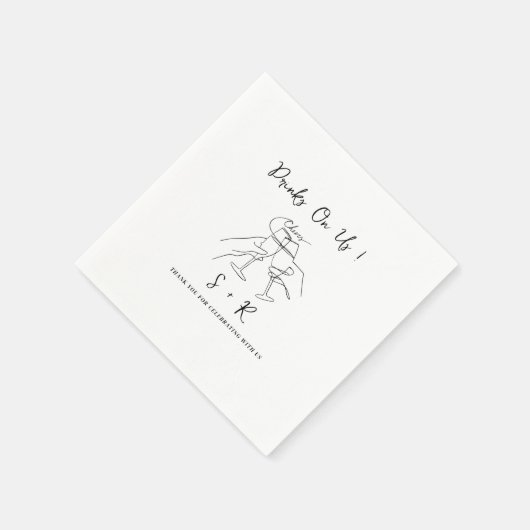 Drinken op ons chique moderne minimalistische brui servet (Hoek)