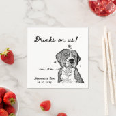 Drinken op ons gepersonaliseerde hond eenvoudige b servet (Insitu)