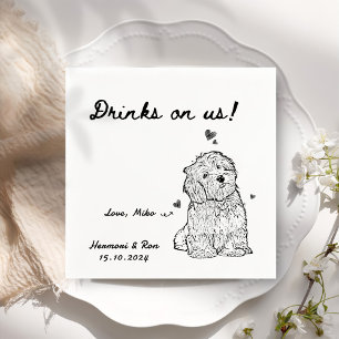 Drinken op ons gepersonaliseerde hond eenvoudige b servet