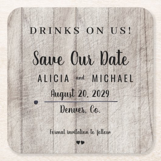 Drinken op ons gewone huwelijk met uitzondering va kartonnen onderzetters (Voorkant)