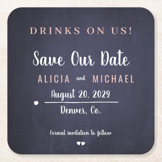 Drinken op ons gewone huwelijk met uitzondering va kartonnen onderzetters (Voorkant)