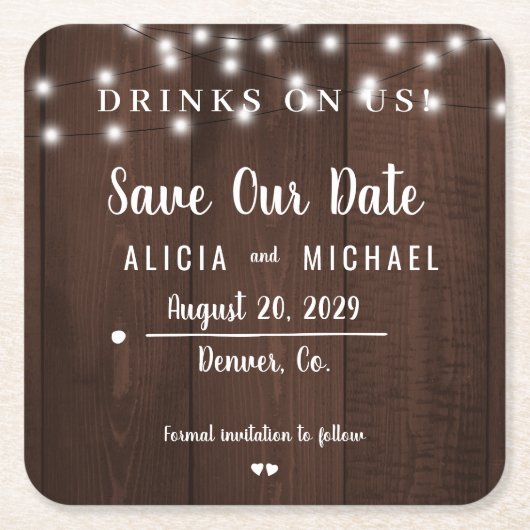 Drinken op ons gewone huwelijk met uitzondering va kartonnen onderzetters (Voorkant)