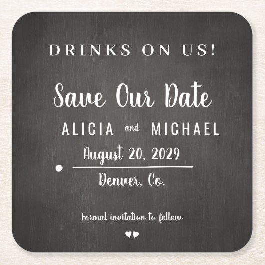 Drinken op ons gewone huwelijk met uitzondering va kartonnen onderzetters (Voorkant)