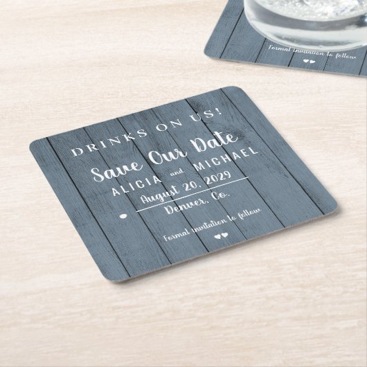 Drinken op ons gewone huwelijk met uitzondering va kartonnen onderzetters (Schuin)