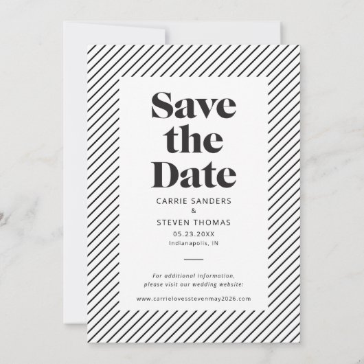 Drinken op ons grappige bruiloft opslaan van de da save the date (Achterkant)