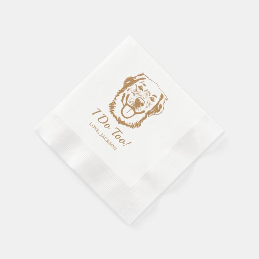 Drinken op ons huisdieren aangepaste hand tekening servet (Hoek)