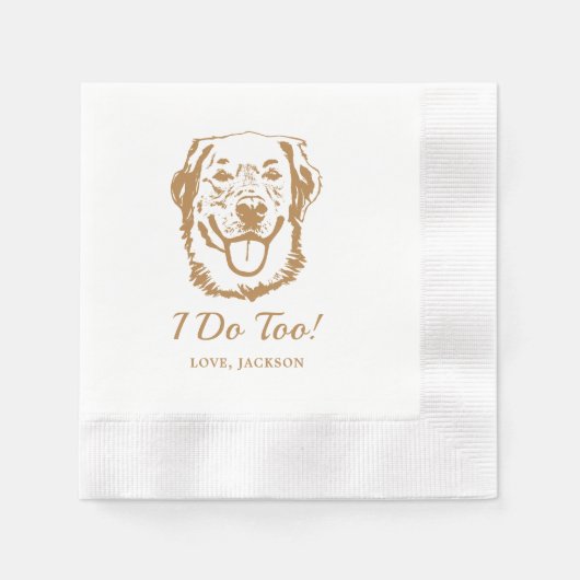 Drinken op ons huisdieren aangepaste hand tekening servet (Voorkant)