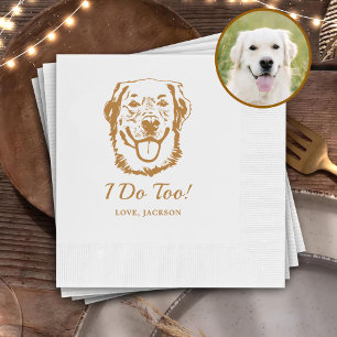 Drinken op ons huisdieren aangepaste hand tekening servet