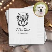 Drinken op ons huisdieren aangepaste hand tekening servet