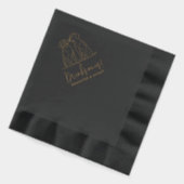 Drinken op ons Modern Dogs Wedding Folie Servetten (Links)