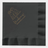 Drinken op ons Modern Dogs Wedding Folie Servetten (Voorkant)