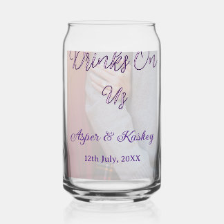 Drinken op ons open bar huisdier foto bruidspaar d blikvorm glas