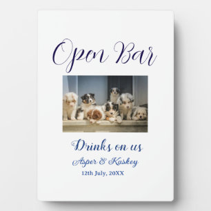 Drinken op ons open bar huisdier foto bruidspaar d fotoplaat