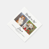 Drinken op ons Pet Photo Modern Stijlvolle bruilof Servet (Hoek)