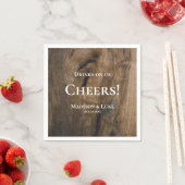 Drinken op ons Proost! Rustieke houten bruiloft Servet (Insitu)