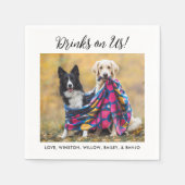 Drinken op ons Schattigee leuke foto Modern Pet Do Servet (Voorkant)