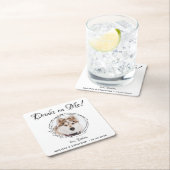 Drinken op Persoonlijk Persoonlijk Pet Foto Dog We Kartonnen Onderzetters (Insitu)