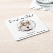 Drinken op Persoonlijk Persoonlijk Pet Foto Dog We Kartonnen Onderzetters (Schuin)