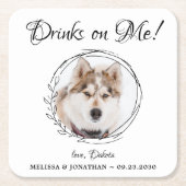 Drinken op Persoonlijk Persoonlijk Pet Foto Dog We Kartonnen Onderzetters (Voorkant)