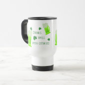 Drinken op St Patricks Day Well Travel Mug Reisbeker (Voorkant links)