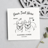 Drinken op US Dog French Bulldogs bruiloft cocktai Servet