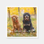 Drinken op US Open Bar Dog Photo Pet Wedding Servet (Voorkant)