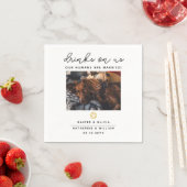 Drinken op US Pet Photo Wedding Napkin Servet (Insitu)