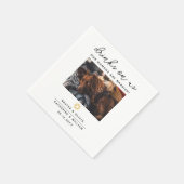 Drinken op US Pet Photo Wedding Napkin Servet (Hoek)