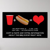 drinken plus hotdogs evenaart liefde poster (Voorkant)