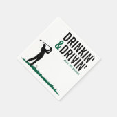 Drinken & Rijden Adult Golf Verjaardagsfeestje Servet (Hoek)