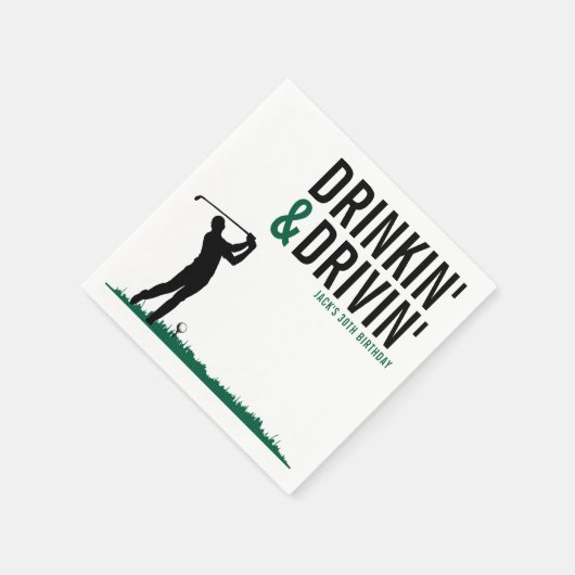 Drinken & Rijden Adult Golf Verjaardagsfeestje Servet (Hoek)