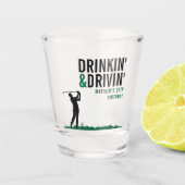 Drinken & Rijden Volwassenen Golf Verjaardagsfeest Shot Glas (Voorkant)