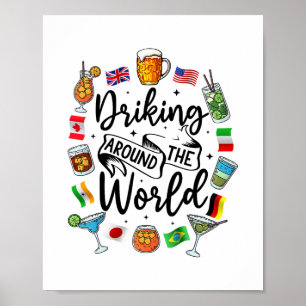Drinken Rond De Wereld Vakantie Drinken Showcase Poster