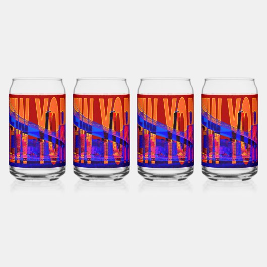 Drinken Set Blikvorm Glas (Voorkant)