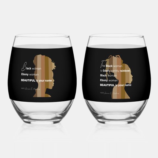 Drinken Set Stammenloze Wijn Glas (Voorkant)