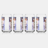 Drinken Set van Gedrukte Blikglas Blikvorm Glas (Links)