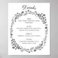 Drinken staaf met zwarte en witte florale bruinkoo