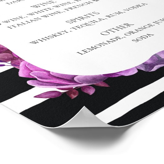 Drinken staaf voor de zwarte en witte bruiloft. Pa Poster (Hoek)