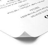 Drinken staaf voor zwarte en witte moderne trouwal poster (Hoek)