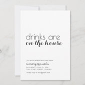 Drinken staan op de House Housewarming Party Invit Kaart (Voorkant)