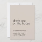 Drinken staan op de House Housewarming Party Invit Kaart (Voorkant)