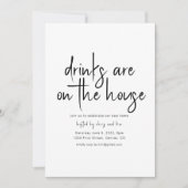 Drinken staan op de House Housewarming Party Invit Kaart (Voorkant)